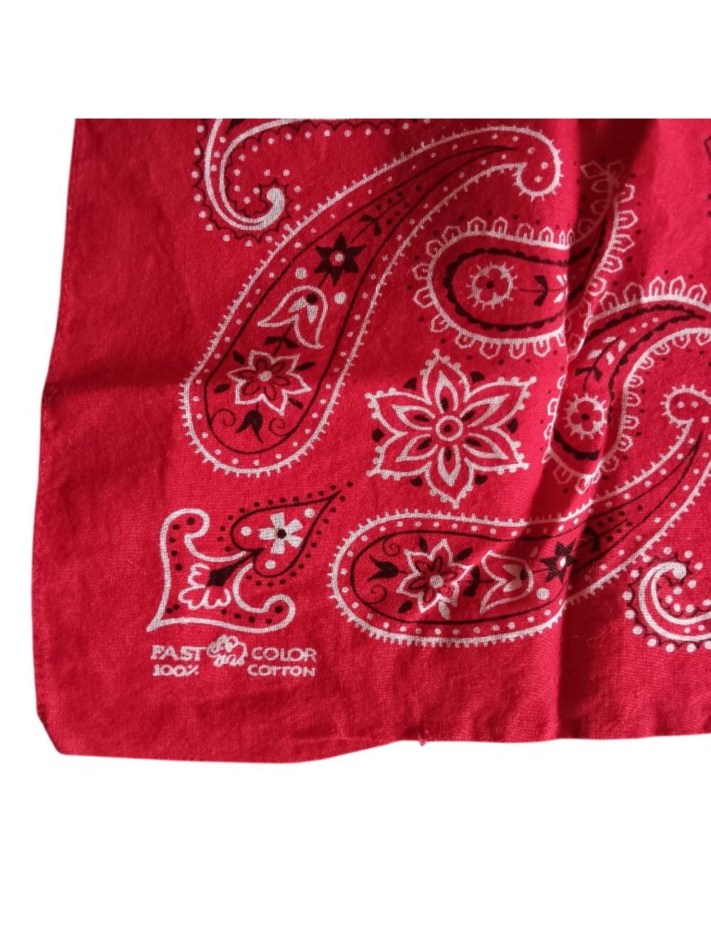 Vintage Trunk Up Elephant Paisley Bandana Hanky Western Handkerchief Fast Color